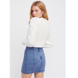 FREE PEOPLE Modern Femme Denim Mini Skirt